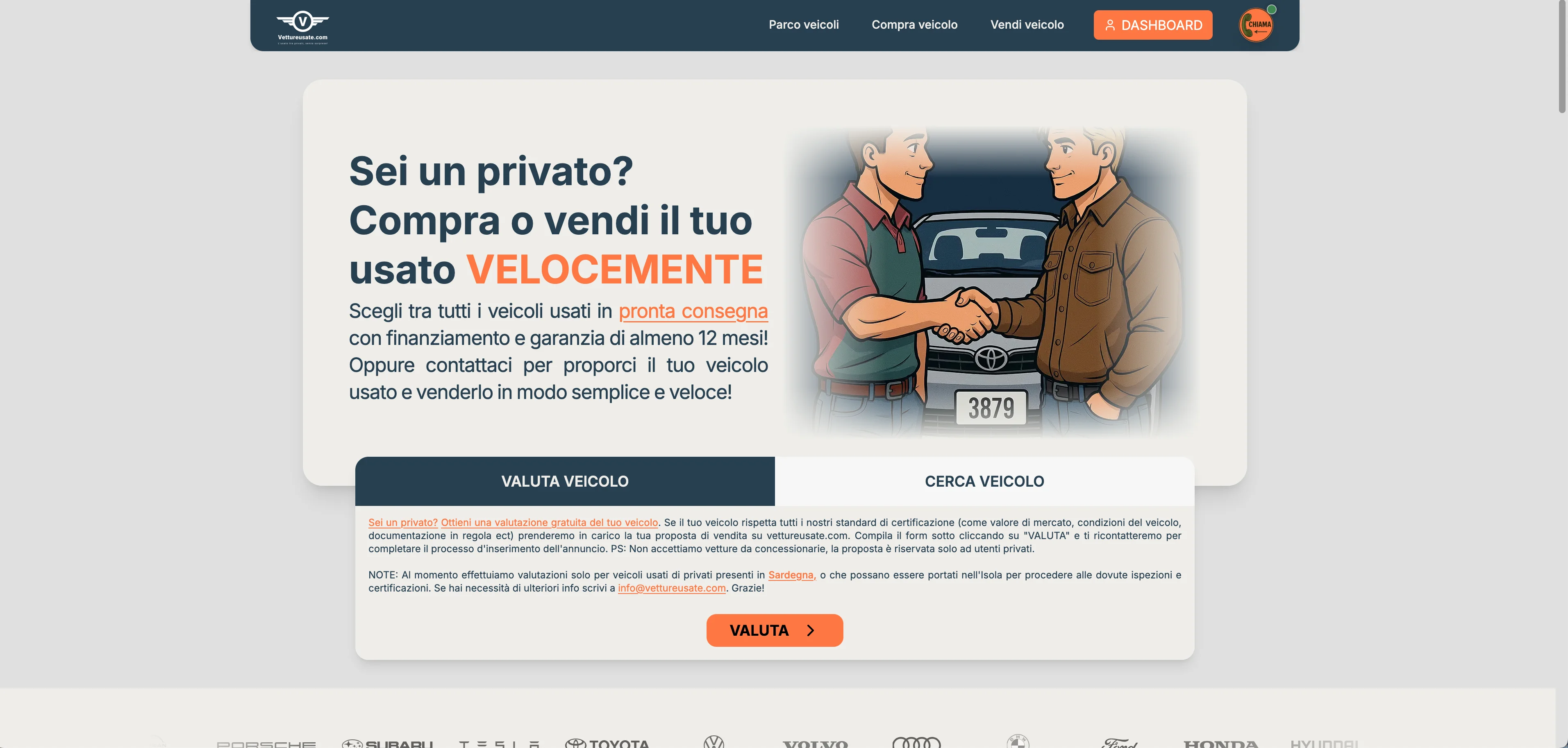 Screenshot 1 di Portale di annunci di vetture usate